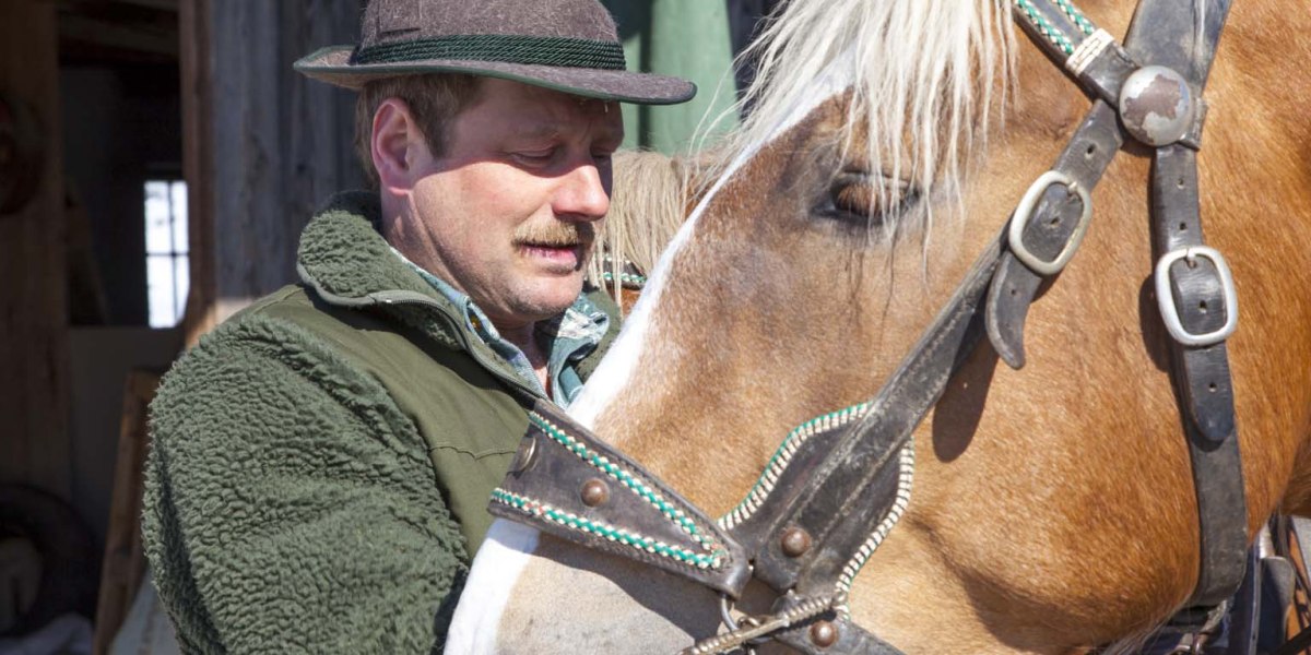 Bauer mit Pferd Bauer mit Pferd