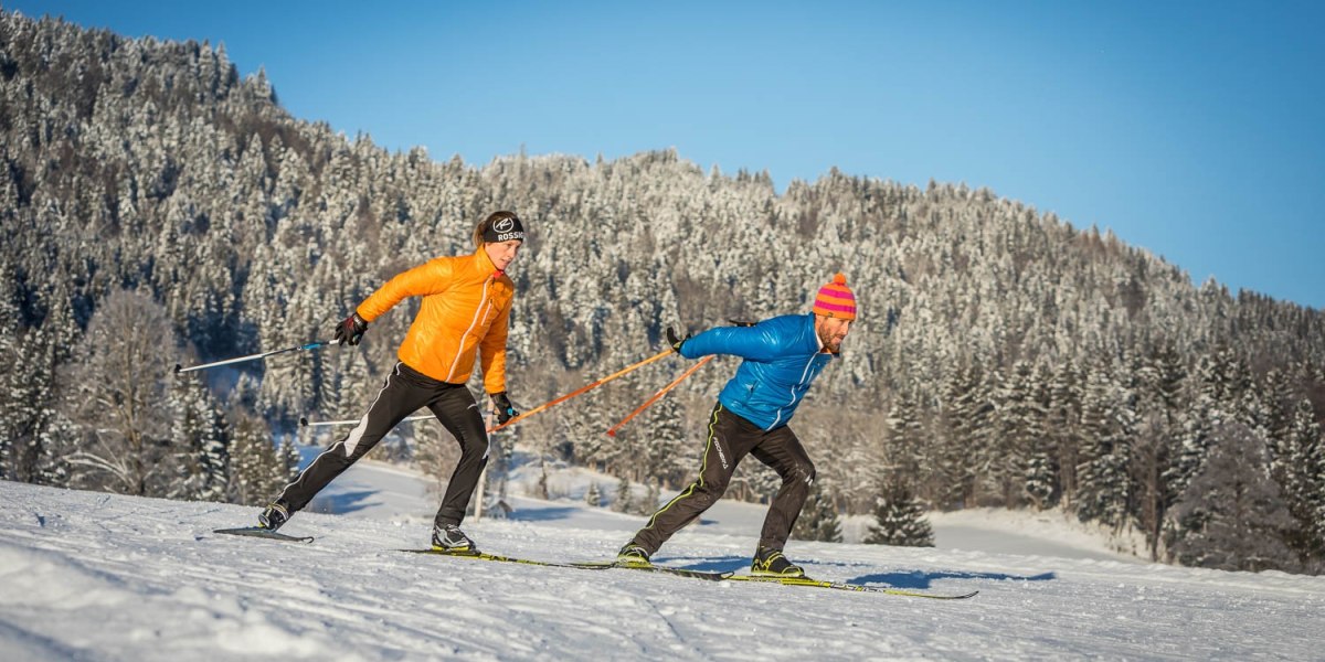 Klassische und Skating Loipe: Rundkurs/Nachtloipe Gilgenhöfe (2km), © Tourismus Lenggries, Adrian Greiter Klassische und Skating Loipe: Rundkurs/Nachtloipe Gilgenhöfe (2km), © Tourismus Lenggries, Adrian Greiter