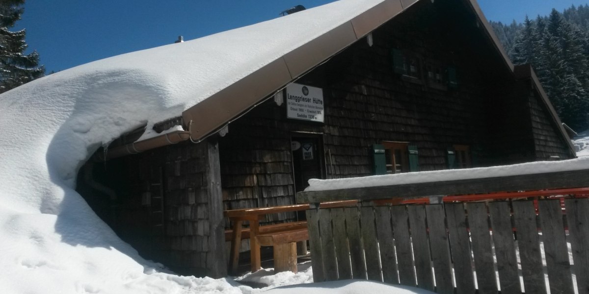 Lenggrieser Hütte im Winter, © Lenggrieser Hütte Lenggrieser Hütte im Winter, © Lenggrieser Hütte
