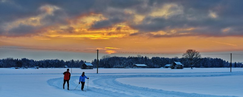 in der Loipe am Morgen, © Tölzer Land Tourismus in der Loipe am Morgen, © Tölzer Land Tourismus