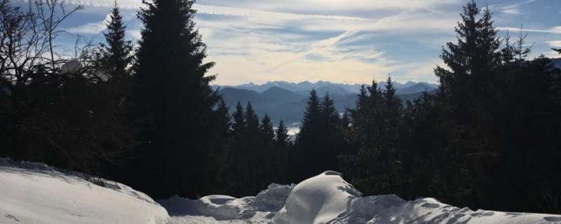 Blick von der Denkalm im Winter, © Tourismus Lenggries Blick von der Denkalm im Winter, © Tourismus Lenggries