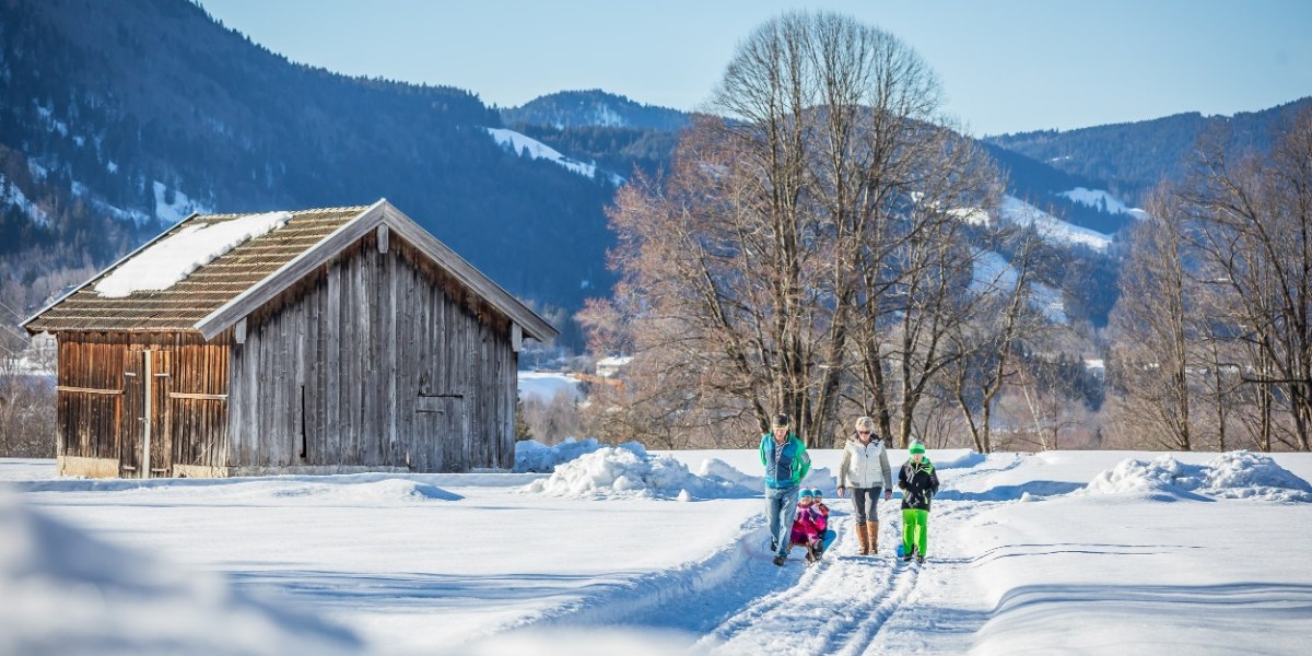 Winterwandern mit der ganzen Familie, © Tourismus Lenggries Winterwandern mit der ganzen Familie, © Tourismus Lenggries