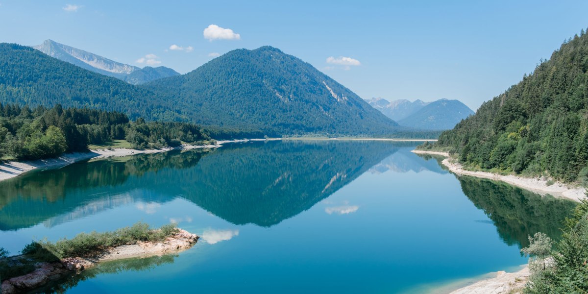 Sylvensteinsee bei Lenggries, © Tölzer Land Tourismus, Foto Leonie Lorenz Sylvensteinsee bei Lenggries, © Tölzer Land Tourismus, Foto Leonie Lorenz