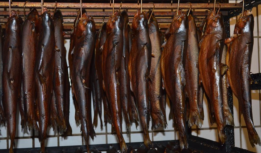 Fisch, frisch geräuchert Fisch, frisch geräuchert