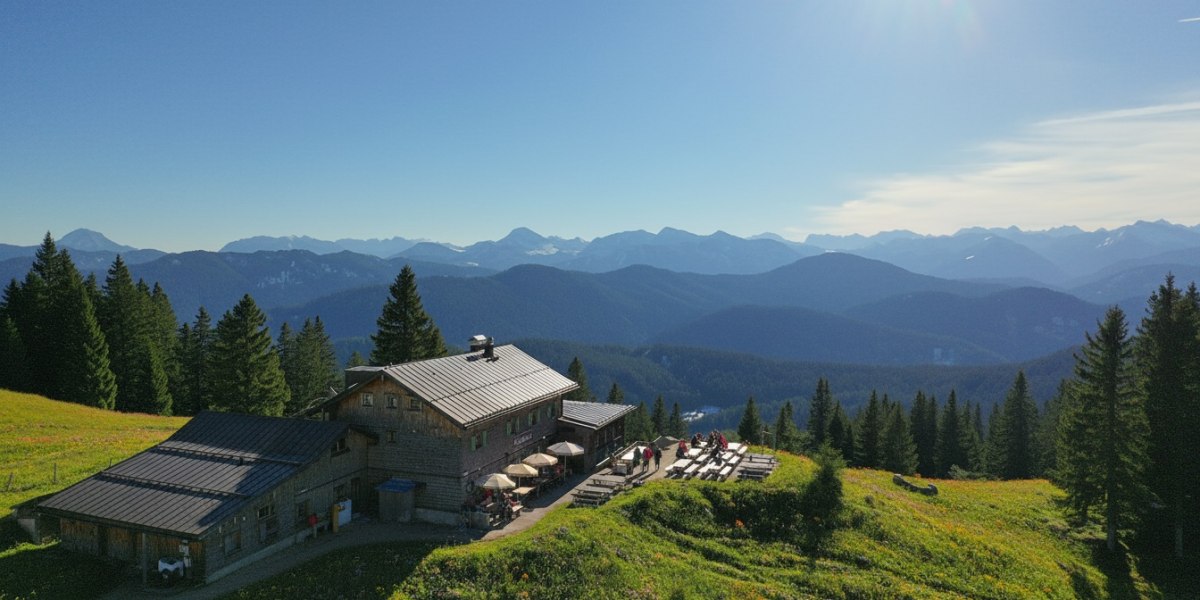 Florianshütte im Sommer mit Blick ins Karwendel, © @Tourismus Lenggries, Foto Martin Schumacher Florianshütte im Sommer mit Blick ins Karwendel, © @Tourismus Lenggries, Foto Martin Schumacher