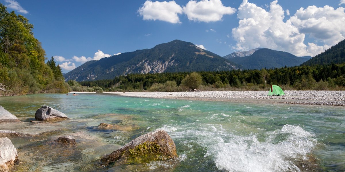 Der Wildfluss "Isar", © Tourismus Lenggries, Christian Bäck Der Wildfluss "Isar", © Tourismus Lenggries, Christian Bäck