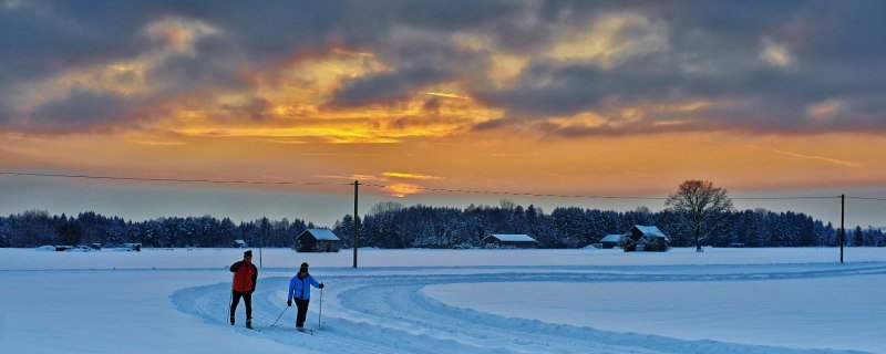 in der Loipe am Morgen, © Tölzer Land Tourismus in der Loipe am Morgen, © Tölzer Land Tourismus