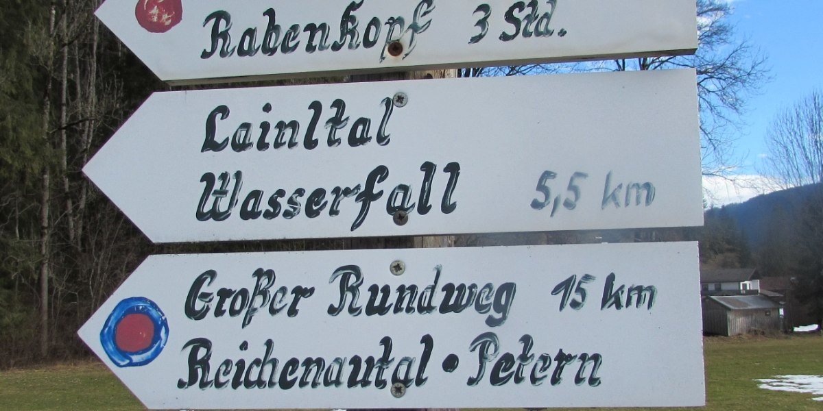 Liebevolle Wanderwegbeschilderung der Jachenau, © Ortererhof Jachenau