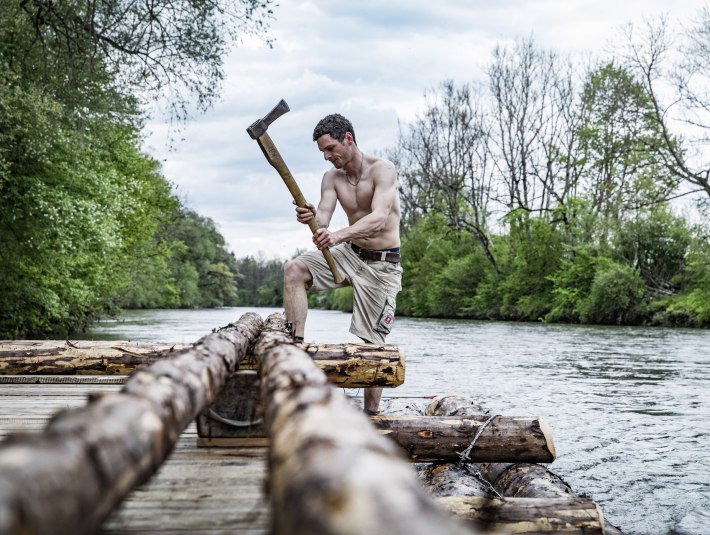 Altes Handwerk: der Flösser, © Stadt Wolfratshausen|Adrian Greiter