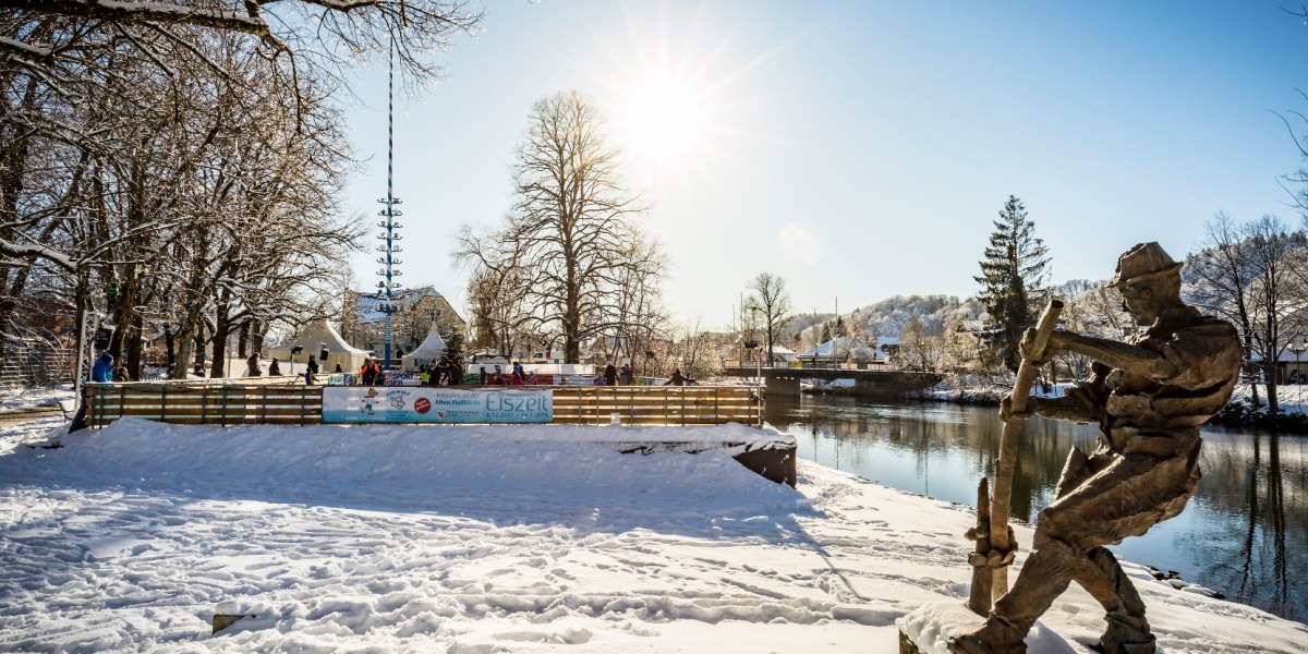Alte Floßlände im Winter, © Unbekannt