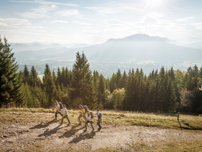 Wandergruppe auf dem Weg zur Denkalm, &copy; Tourismus Lenggries