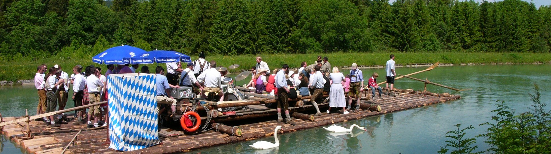 Flossfahren auf der Isar