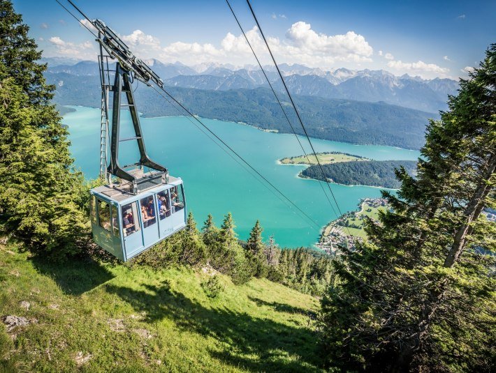 Herzogstandbahn &uuml;ber dem Walchensee, &copy; Tourist Information Kochel a. See