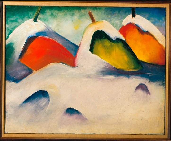 Franz Marc - Hocken im Schnee - 1911, © Tölzer Land Tourismus