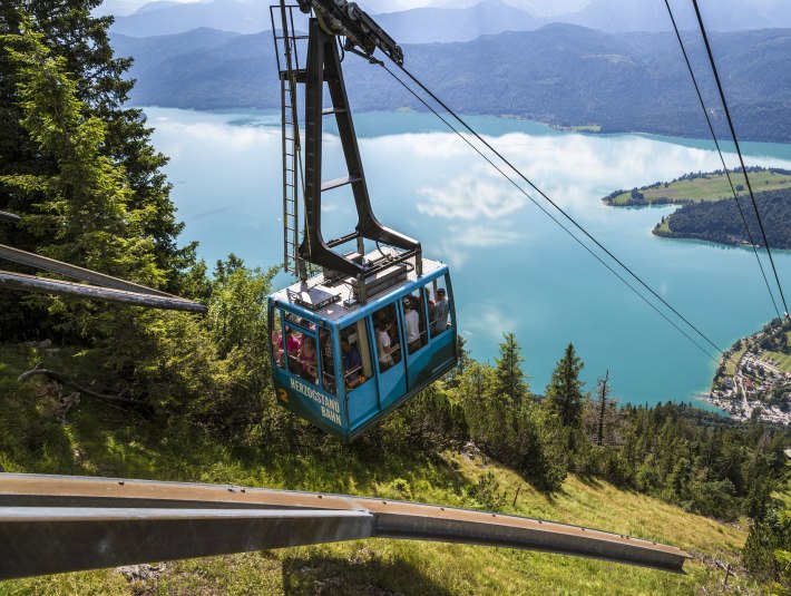 Mit der Herzogstandbahn in die Berge, © TI Walchensee|Fotograf: T.Kujat