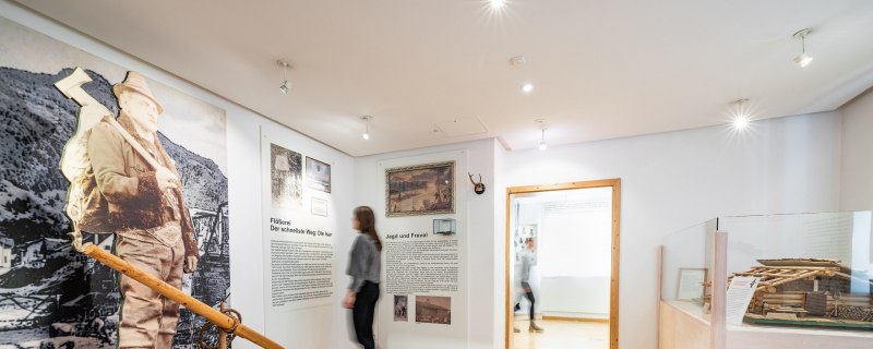 Ausstellungsst&uuml;ck zum Thema "Fl&ouml;&szlig;erei" im Heimatmuseum Lenggries, &copy; Tourismus Lenggries, Foto: Adrian Greiter