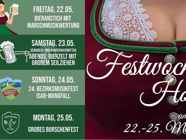 Festwoche Holzhausen 2026 - Flyer, &copy; Musikkapelle Holzhausen