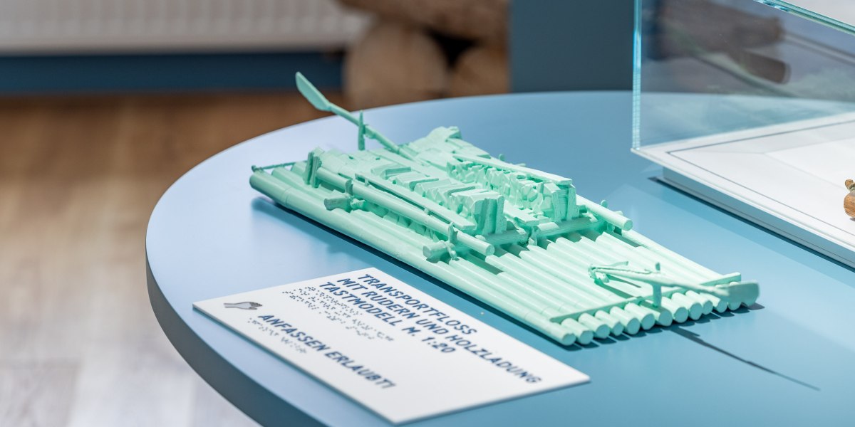 Museum Wolfratshausen Flösserzimmer_Tastmodell Floß, © Adrian Greiter