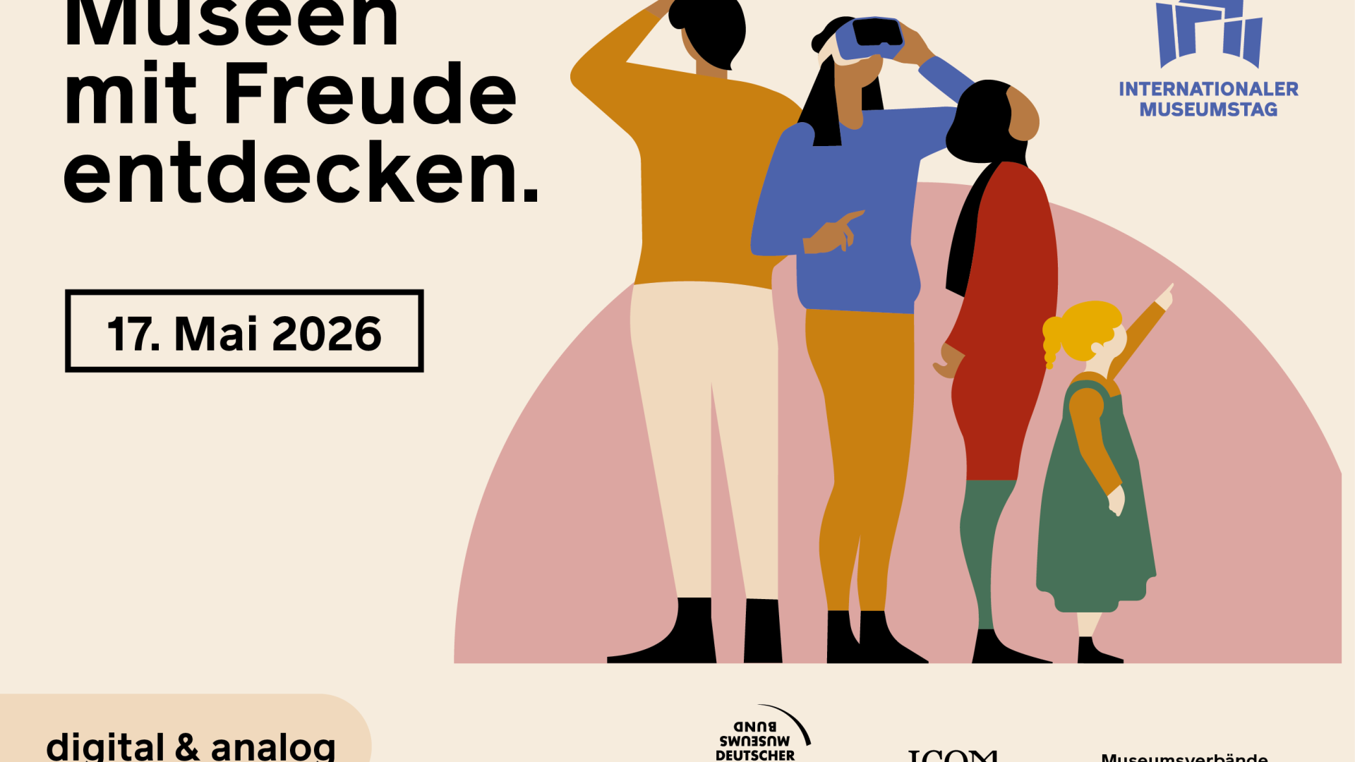 Plakat des Internationalen Museumstags am 17. Mai 2026, &copy; www.museumstag.de