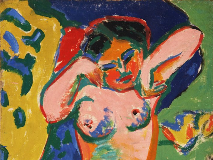 Ernst Ludwig Kirchners Mädchenakt im Buchheim Museum.
Copyright: Ernst Ludwig Kirchner, Mädchenakt auf blühender Wiese, 1909, Buchheim Museum, Bernried am Starnberger See, © Ernst Ludwig Kirchner, Mädchenakt auf blühender Wiese, 1909, Buchheim Museum, Bernried am Starnberger See