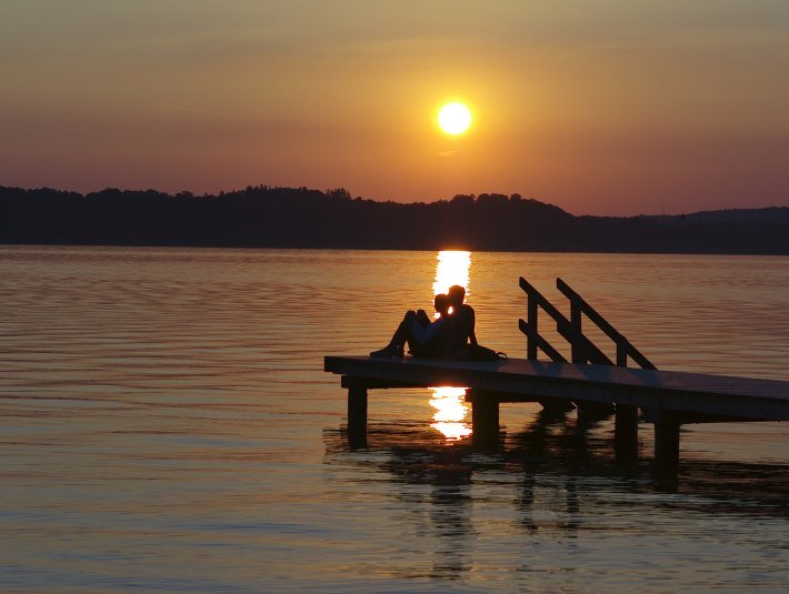 Sonnenuntergang am Starnberger See, © FVV Münsing / Foto: Stefan Rosenboom